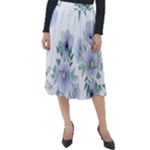 Floral pattern Classic Velour Midi Skirt 