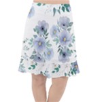 Floral pattern Fishtail Chiffon Skirt