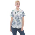 Floral pattern Women s Short Sleeve Pocket Shirt