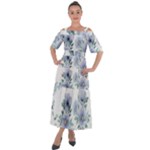 Floral pattern Shoulder Straps Boho Maxi Dress 