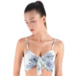 Floral pattern Woven Tie Front Bralet