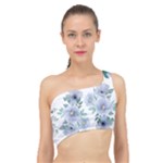 Floral pattern Spliced Up Bikini Top 