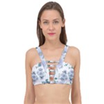 Floral pattern Cage Up Bikini Top