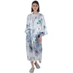 Floral pattern Maxi Satin Kimono