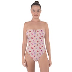 Sweet Heart Tie Back One Piece Swimsuit by SychEva