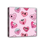 Emoji Heart Mini Canvas 4  x 4  (Stretched)