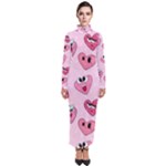 Emoji Heart Turtleneck Maxi Dress