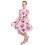 Emoji Heart Kids  Short Sleeve Dress