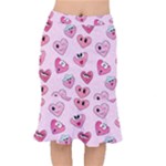 Emoji Heart Short Mermaid Skirt