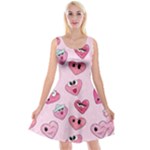 Emoji Heart Reversible Velvet Sleeveless Dress