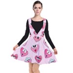 Emoji Heart Plunge Pinafore Dress