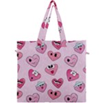 Emoji Heart Canvas Travel Bag