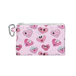 Emoji Heart Canvas Cosmetic Bag (Small)