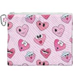 Emoji Heart Canvas Cosmetic Bag (XXXL)