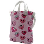 Emoji Heart Canvas Messenger Bag
