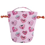Emoji Heart Drawstring Bucket Bag