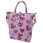 Emoji Heart Buckle Top Tote Bag