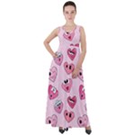 Emoji Heart Empire Waist Velour Maxi Dress