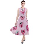 Emoji Heart Round Neck Boho Dress