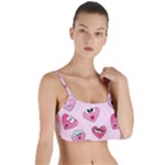 Emoji Heart Layered Top Bikini Top 