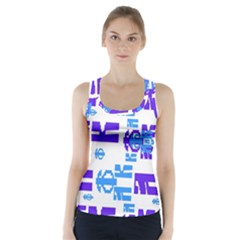 Abstract Pattern Geometric Backgrounds   Racer Back Sports Top by Eskimos