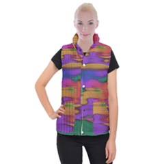 Puzzle Landscape In Beautiful Jigsaw Colors Women s Button Up Vest by pepitasart