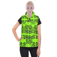 Abstract Pattern Geometric Backgrounds   Women s Button Up Vest by Eskimos