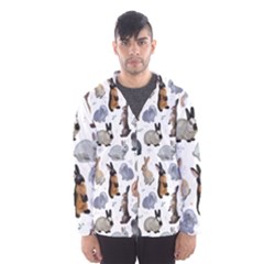 Funny Bunny Men s Hooded Windbreaker by SychEva