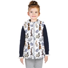 Funny Bunny Kids  Hooded Puffer Vest by SychEva