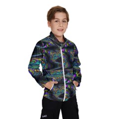 Abstract Art - Adjustable Angle Jagged 2 Kids  Windbreaker by EDDArt