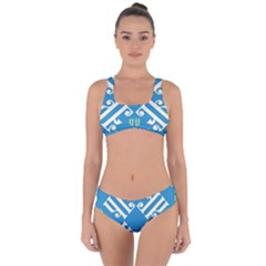 Abstract Pattern Geometric Backgrounds   Criss Cross Bikini Set by Eskimos