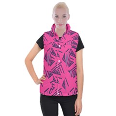 Abstract Pattern Geometric Backgrounds   Women s Button Up Vest by Eskimos