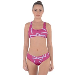 Abstract Pattern Geometric Backgrounds   Criss Cross Bikini Set by Eskimos