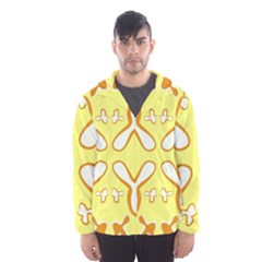 Abstract Pattern Geometric Backgrounds   Men s Hooded Windbreaker by Eskimos