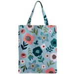 Flower Zipper Classic Tote Bag