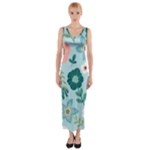 Flower Fitted Maxi Dress