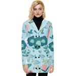 Flower Button Up Hooded Coat 