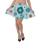 Flower Velvet Skater Skirt