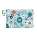 Flower Canvas Cosmetic Bag (Large)