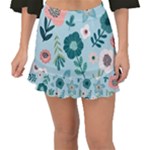 Flower Fishtail Mini Chiffon Skirt