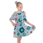 Flower Kids  Shoulder Cutout Chiffon Dress
