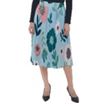 Flower Classic Velour Midi Skirt 