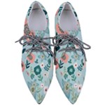 Flower Pointed Oxford Shoes
