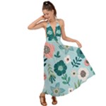 Flower Backless Maxi Beach Dress