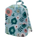 Flower Zip Up Backpack
