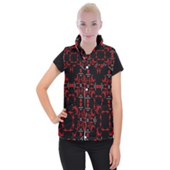 Abstract Pattern Geometric Backgrounds   Women s Button Up Vest by Eskimos