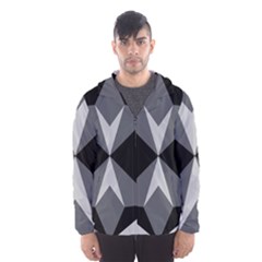 Abstract Pattern Geometric Backgrounds   Men s Hooded Windbreaker by Eskimos