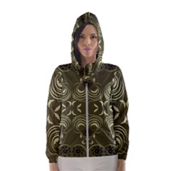 Folk Flowers Print Floral Pattern Ethnic Art Women s Hooded Windbreaker by Eskimos