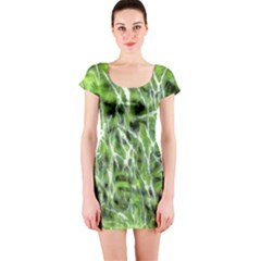 Green Desire Short Sleeve Bodycon Dress by DimitriosArt