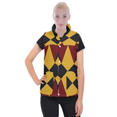 Abstract Pattern Geometric Backgrounds   Women s Button Up Vest by Eskimos